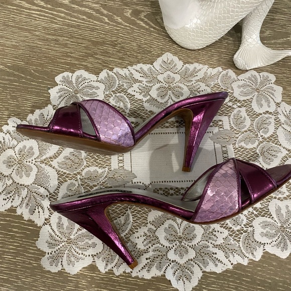 Claudia Ciuti 7m 2 tone purple mule new - Picture 3 of 5
